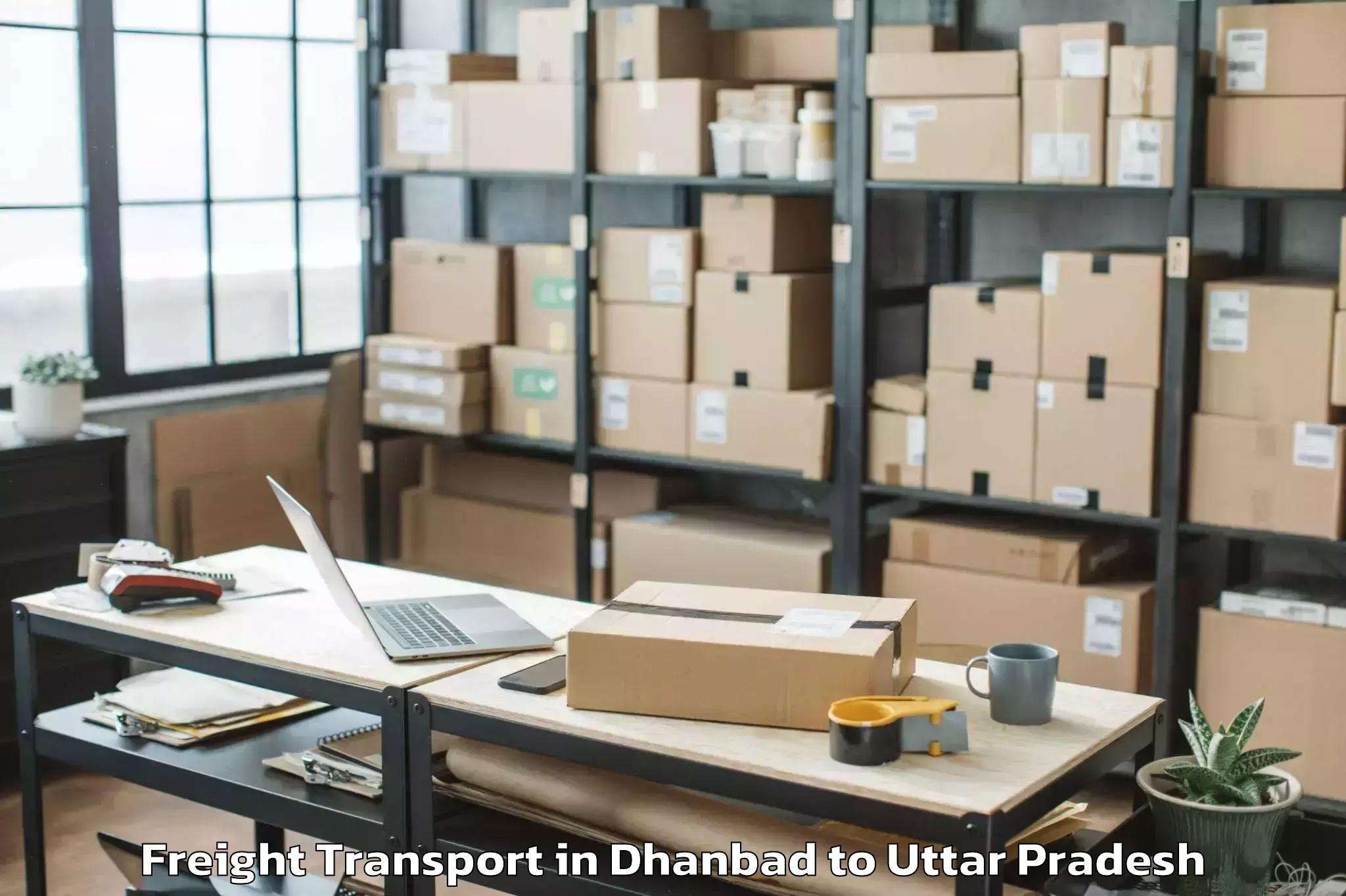 Reliable Dhanbad to Abhilashi University Banda Freight Transport